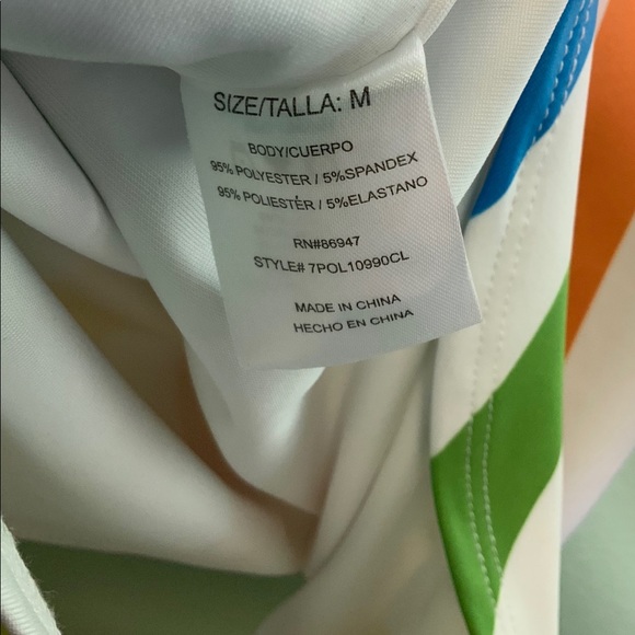 New Polaroid Swimsuit Rainbow Bathing Suit Large - Picture 4 of 5